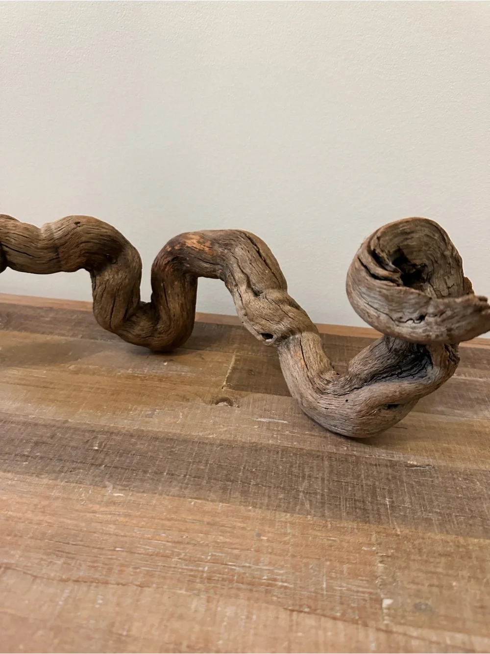 Natural Organic Twisted Vine Decorative Accent - Rustic Brown Winding Silhouette